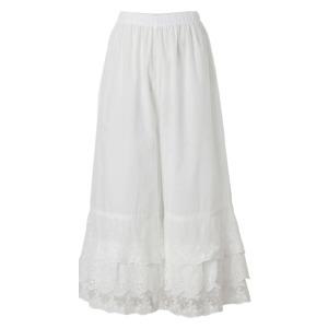 3단캉캉 프릴면레이스 롱속바지 아사면 레이어드 이너밴딩팬츠 보헤미안