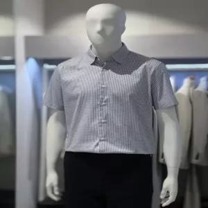 [트루젠] 트루젠 네이비체크 면스판 반팔셔츠 2322RD092214