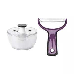 옥소 굿그립 야채 탈수기 4.0 투명 소, 1개 + 프렙 양배추 필러, 1개