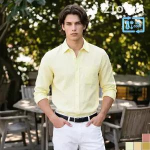 [지오지아] 레귤러 카라 린넨 블렌드 셔츠 A (ABB2WC1102_A)