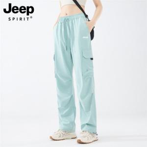 JEEP  여름 조거팬츠 여성 야외 등산용 아이스 카고팬츠