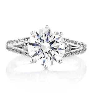 [하나다이아몬드]GIA 2캐럿 천연다이아몬드 14k 18k 반지 결혼 예물 엘리시아 델리 HNDR2C205