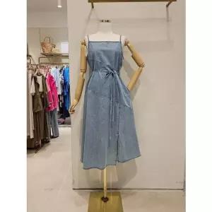 [갤러리아] [SI]사선절개 데님 뷔스티에 원피스(SHK2353EOO)