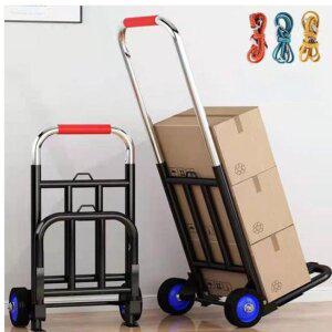 [리코]100kg거뜬 접이식카트 블루 우레탄바퀴 쇼핑카트 손수레 장바구니캐리어 장보기 구루마