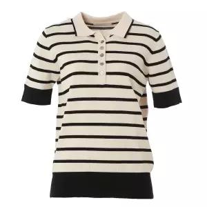 [롯데백화점]abfz 카라넥 스트라이프반팔니트 APY3HW37H