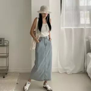 [후들촉촉/2단기장/쿨링] 리오셀 H데님 스커트