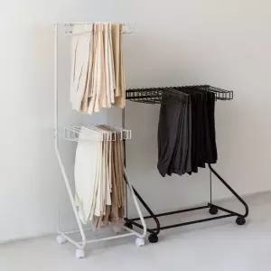철제 이동식 바지걸이행거/옷걸이행거/드레스룸행거 1단