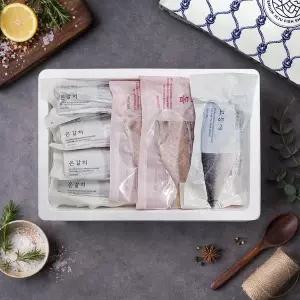 [제주반했어] 명품 옥돔 2마리 세트 1.46kg(갈치500g*1미,옥돔180g*2미,고등어150g*4팩/선물가방 포장)