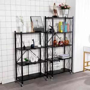원터치 접이식 선반 다용도 이동식 선반 철제 수납 진열대 창고 3단 4단 5단
