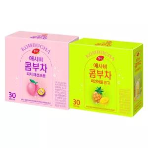 동서 애사비 콤부차 피치 패션프룻 30T +파인애플 망고 30T