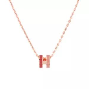 에르메스 목걸이 미니팝아슈 POP-H MINI Rocabar 로즈보떼/루즈아쉬+로즈골드