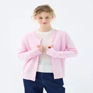 [유닛]캐시미어 베이직 포인세티아 가디건 (UFKKCA450C-LPINK)