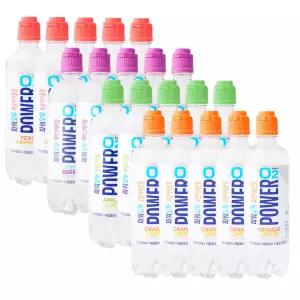 농심 파워오투 500ml 4종 20개(오렌지x5 +애플x5 +아이스x5 +복숭아x5)