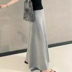 [하프클럽/]여성 하이웨이스트 A라인 롱 스커트 클래식