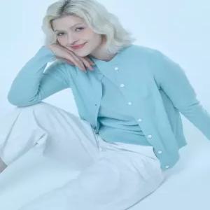 [유닛]캐시미어 베이직 가디건 (ZFKKCA102C-LBLUE)