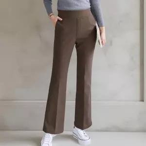 [하프클럽/]여성 겨울 오피스룩 하이웨이스트 밴딩 부츠컷 기모 슬랙스