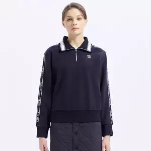 [톨비스트] (여성)빅 카라 뉴로고 하프집업 티셔츠_GACW0-WKL330_NV1