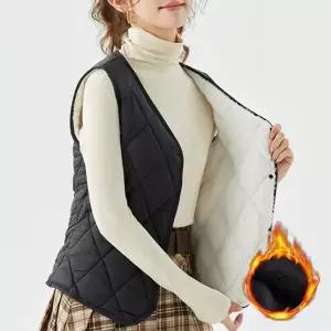 [하프클럽/]여성 겨울 보온 포근 기모 퀄팅 패딩 베스트