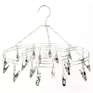 스텐 빨래 집게 건조대 원형 20P 미니 모빌형 양말 속옷/세탁물/걸이/집개/빨레/건조/찝게/베란다/미용실