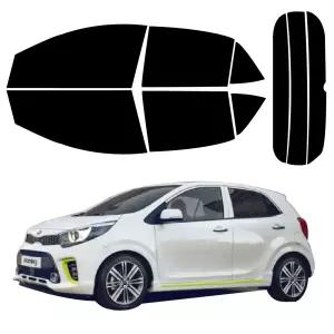 기아 모닝  썬팅지 측후면세트 열차단 DIY 셀프 썬팅필름