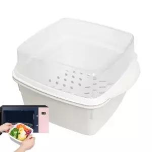 간편 전자레인지 찜냄비 찜기 만두 야채 찜 저당법 도시락 밥냉동보관 Q477