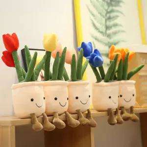 아기 튤립 인형 소품 인테리어 사무실 책상 카페 방 꾸미기