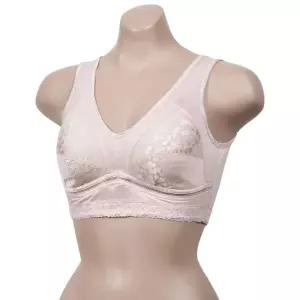 아줌마 헐렁한 노와이어 꽃무늬 입는 브라 선물 50대 노인