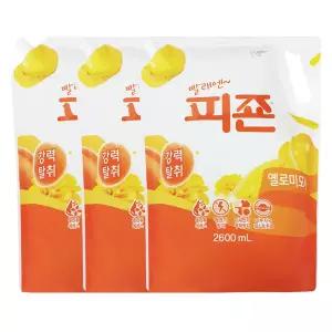[다우니]피죤 섬유유연제 옐로미모사 리필 2600ml x3