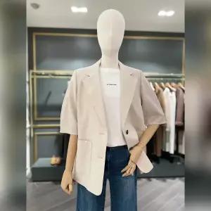 [롯데백화점]시슬리 [롯데단독] 소매 포인트 루즈핏 린넨 재킷 SAJK81631