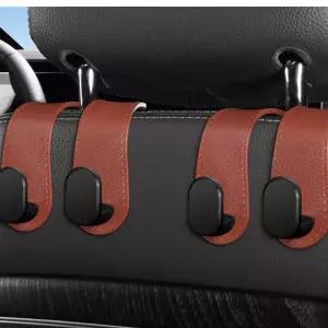 클린클립 차량용 헤드레스트 고리 옷걸이 후크 브라운