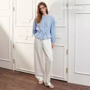 26SS 코튼 블렌디드 와이드 커브드 팬츠