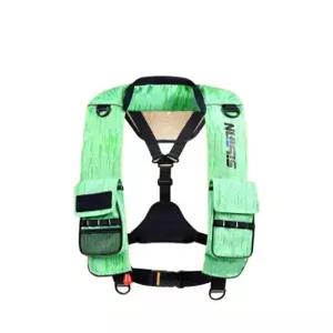 선상낚시 구명조끼 팽창식 성인용 경량 자동 그린 해양수산부 인증 라이프자켓