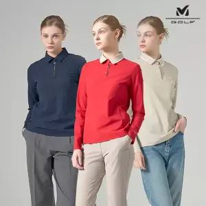 (명품 트리코트)밀레골프 여성 긴팔카라티 3종