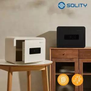 솔리티 SF-100B 금고 지문인식 비상키 비밀번호 듀얼인증 가정용 사무용 미니 스마트 개인 소형