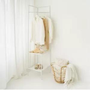 스탠딩 옷걸이 수납 선반형 드레스룸 코너 행거 작은방 프레임 오피스텔