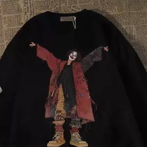 쉬헐크 남성 남친 반팔티 라운드넥 빈티지 반팔 티셔츠 여름 조커 프린트 루즈핏 캐주얼 라운드 5부 힛템