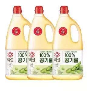 백설 콩기름 1.8L 3개