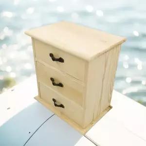 사이드테이블 테이블 협탁 침대 미니 소형 수납 3 레이어 나무 보석 보관 홀더 공간 계층 서랍 레트로 복고