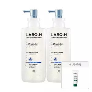 라보에이치 두피강화 클리닉 쿨링&노세범 샴푸 400ml, 2개+증정(탈모케어 샴푸 두피강화 112ml, 1개)