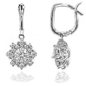 3부 모이사나이트 다이아몬드 다이아 귀걸이 웨딩 원터치 로잘린