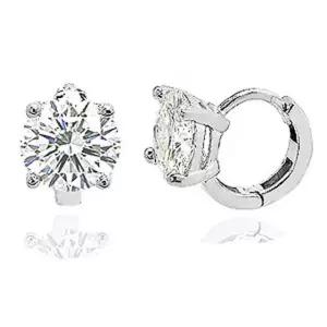 IGI 1캐럿 랩 그로운 다이아몬드 다이아 귀걸이 웨딩 원터치 소프트 4발