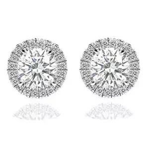 1캐럿 모이사나이트 다이아몬드 다이아 귀걸이 웨딩 아르떼