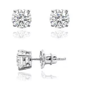 IGI GIA 5부 랩 그로운 다이아몬드 다이아 귀걸이 웨딩 4발