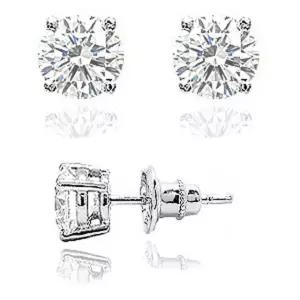 1캐럿 모이사나이트 다이아몬드 다이아 귀걸이 웨딩 4발