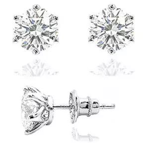 IGI 1캐럿 랩 그로운 다이아몬드 다이아 귀걸이 웨딩 베이직