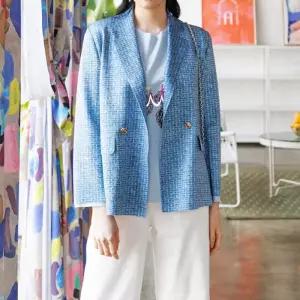 [디아스토리]트위드라이크 심플 재킷 (AGSPJK01) 블루