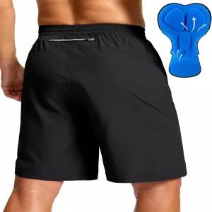 남성용 초경량 MTB 산악 자전거 배기 반바지 4D 젤 패드 포함 1개입 지퍼 포켓 라이딩 하의 편안한 루즈핏