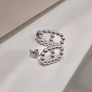 S5016 여성 심플 포인트 콩콩 귀걸이 데일리 은 이어링 실버925