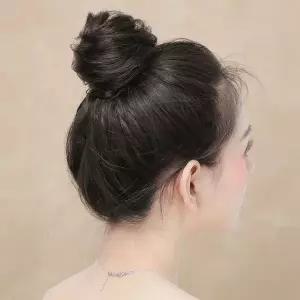 올림머리 가발 승무원 헤어번 당고머리 곱창밴드 붙임머리 6cm