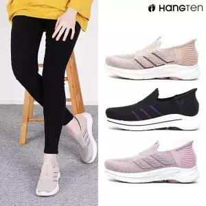 행텐 HT-5603 여성용 삭스 니트 슬립온 가벼운 발편한 쿠션 워킹화 스니커즈